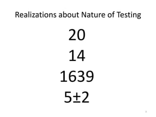 RealizationsaboutNature of Testing201416395±23