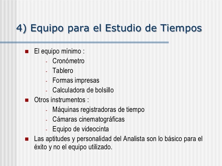 estudio de tiempos