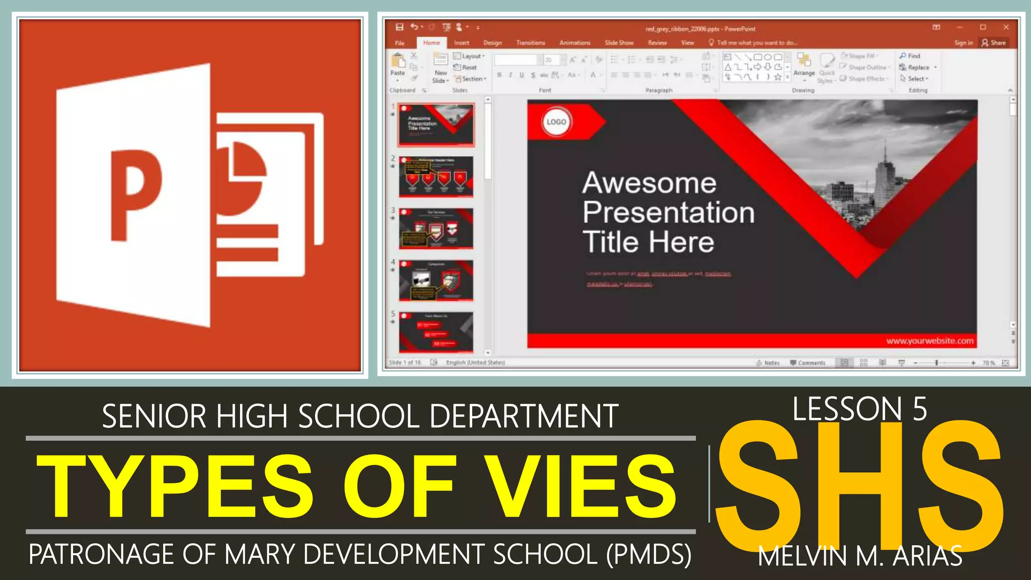 TYPES OF VIES
SENIOR HIGH SCHOOL DEPARTMENT
PATRONAGE OF MARY DEVELOPMENT SCHOOL (PMDS)
SHS
LESSON 5
MELVIN M. ARIAS
 