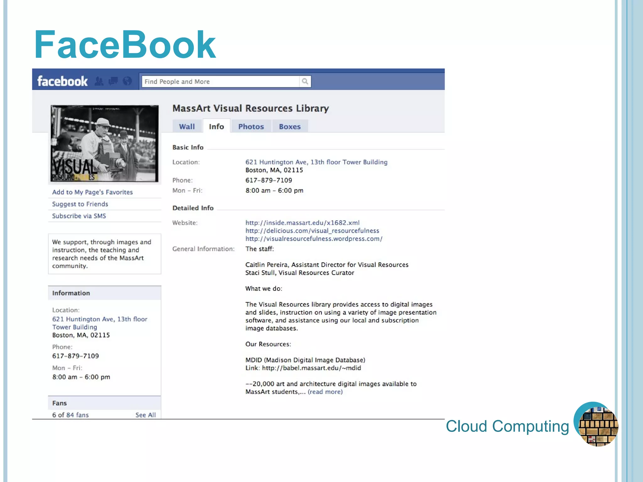 Cloud Computing FaceBook 