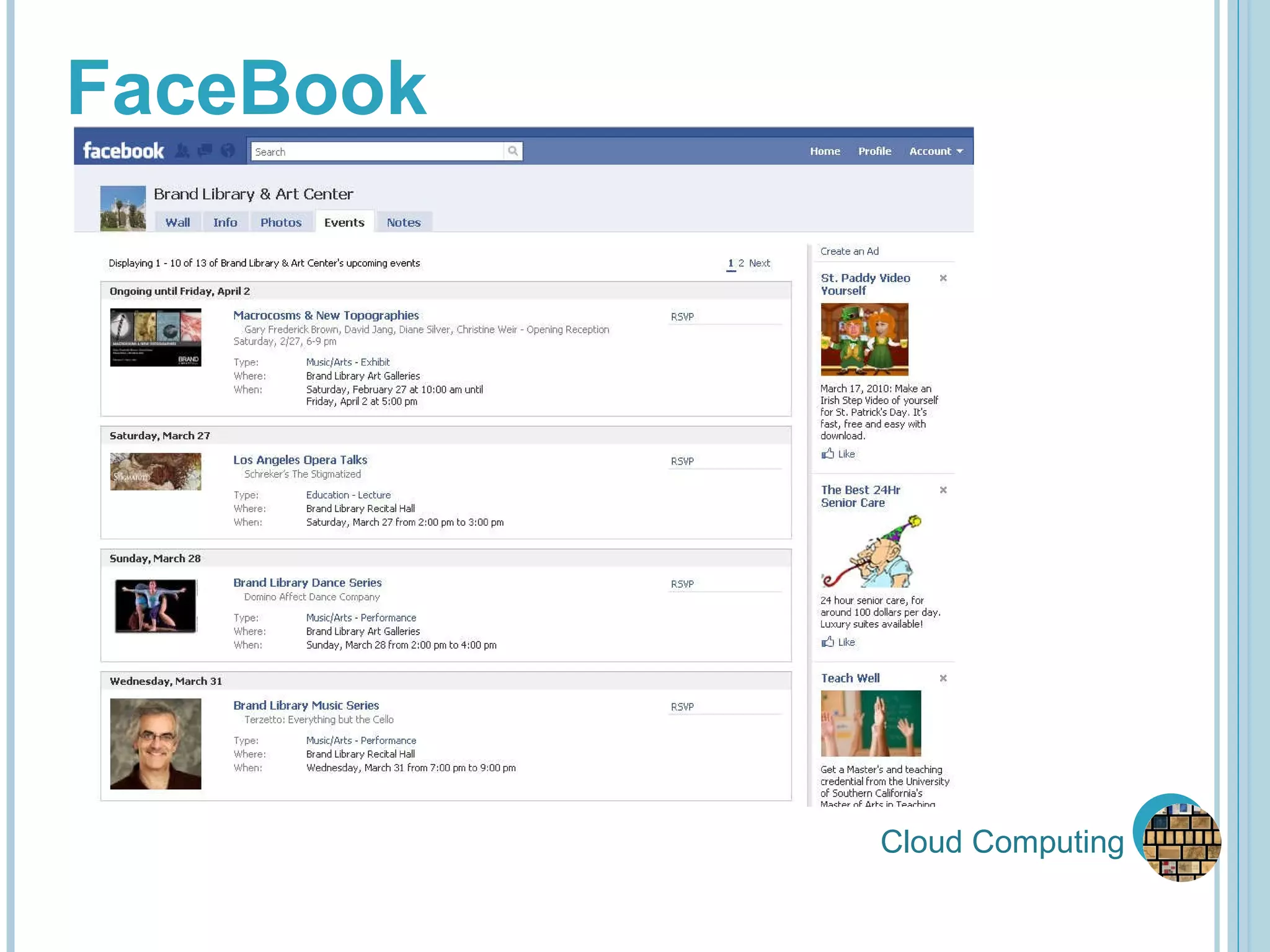 Cloud Computing FaceBook 
