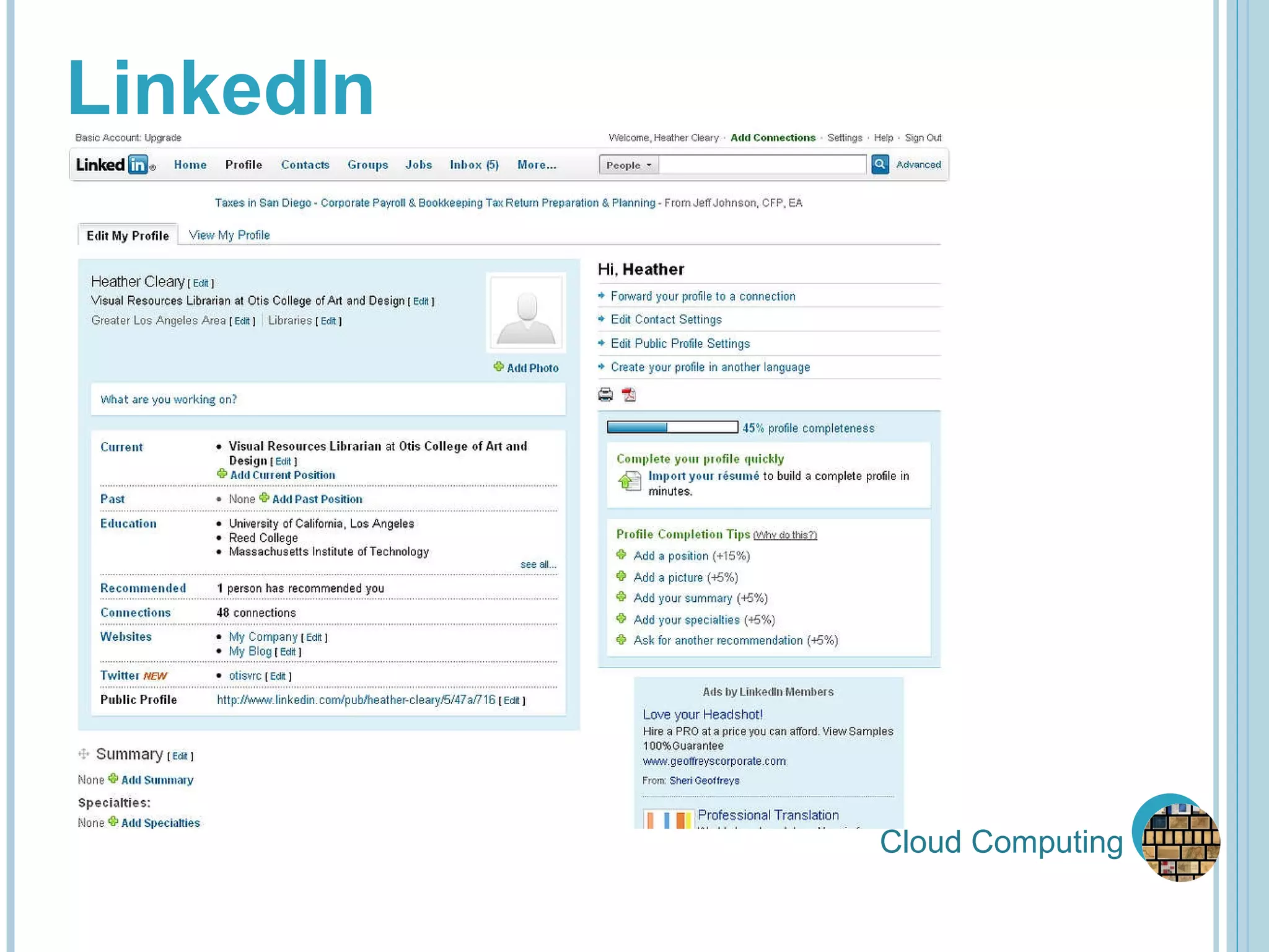Cloud Computing LinkedIn 