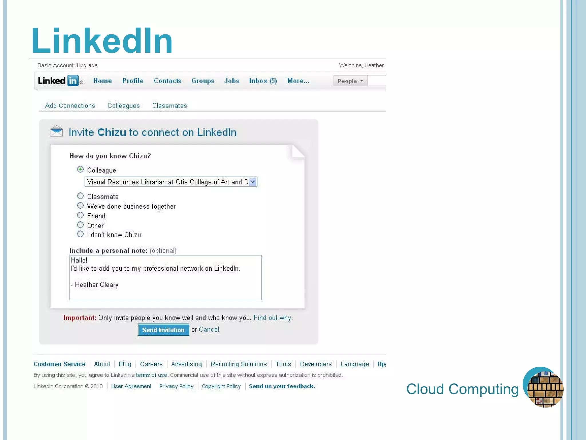 Cloud Computing LinkedIn 