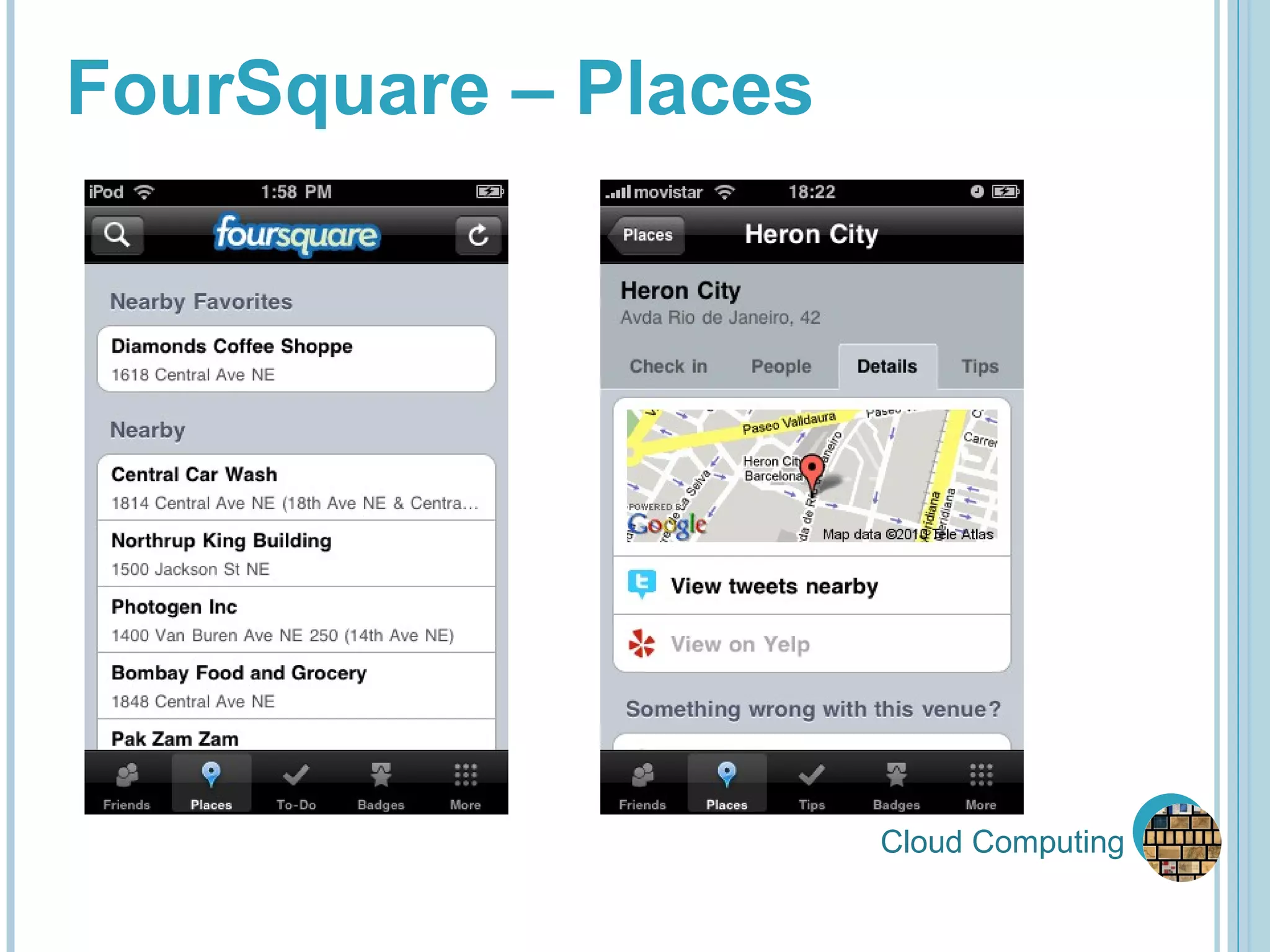 Cloud Computing FourSquare – Places 