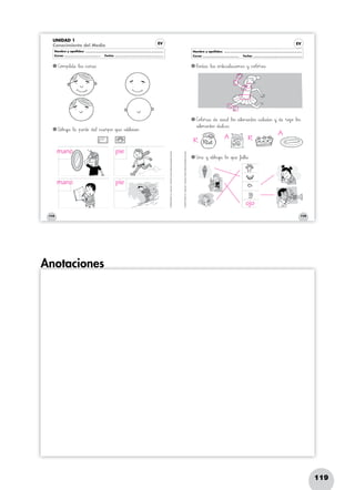 119
114
©GRUPOANAYA,S.A.,Tengotodo1.EducaciónPrimaria.Materialfotocopiableautorizado.
115
©GRUPOANAYA,S.A.,Tengotodo1.EducaciónPrimaria.Materialfotocopiableautorizado.
UNIDAD 1
Conocimiento del Medio EV
Nombre y apellidos: ..........................................................................................................................
Curso: ........................................................ Fecha: ............................................................................
EV
Nombre y apellidos: ..........................................................................................................................
Curso: ........................................................ Fecha: ............................................................................
C]o>?m45p67l:;eHIt89å Δl89a<=s *+c^_a45r89a<=s.
Dpqi67b>?u45j`aå Δl89å »p89a45r45t:;æ *+d:;eJK¬ *+chiu:;eHIr45p89ø *+qrsu:;æ »u45t45i67l45i45zxya45>.
C]o@Al89o>?r:;eNOå *+d:;æ *+a45zVWu67¬ Δl89o23s *+a67l45i45m:;eHIn45t89o23s ÃsÑÖa67l89a89d89o23s »y *+d:;æ »r89o>?j`aø Δl89o23s
*+a67l45i45m:;eHIn45t89o23s *+d45u67l89cPQeTUs.
Upqn:;æ »y *+d45i67b>?u45j`aå Δl89ø *+qrsu:;æ Δf`aa67l45t89å.
RxyoBCd:;eNOå Δl89a<=s *+a45r45t45i89chiu67l89a89chii89o>?n:;eTUs »y *+c^_o@Al89o>?r:;eNOå.
Anotaciones	Anotaciones	
mano pie
ojo
mano pie
R RA
A
 