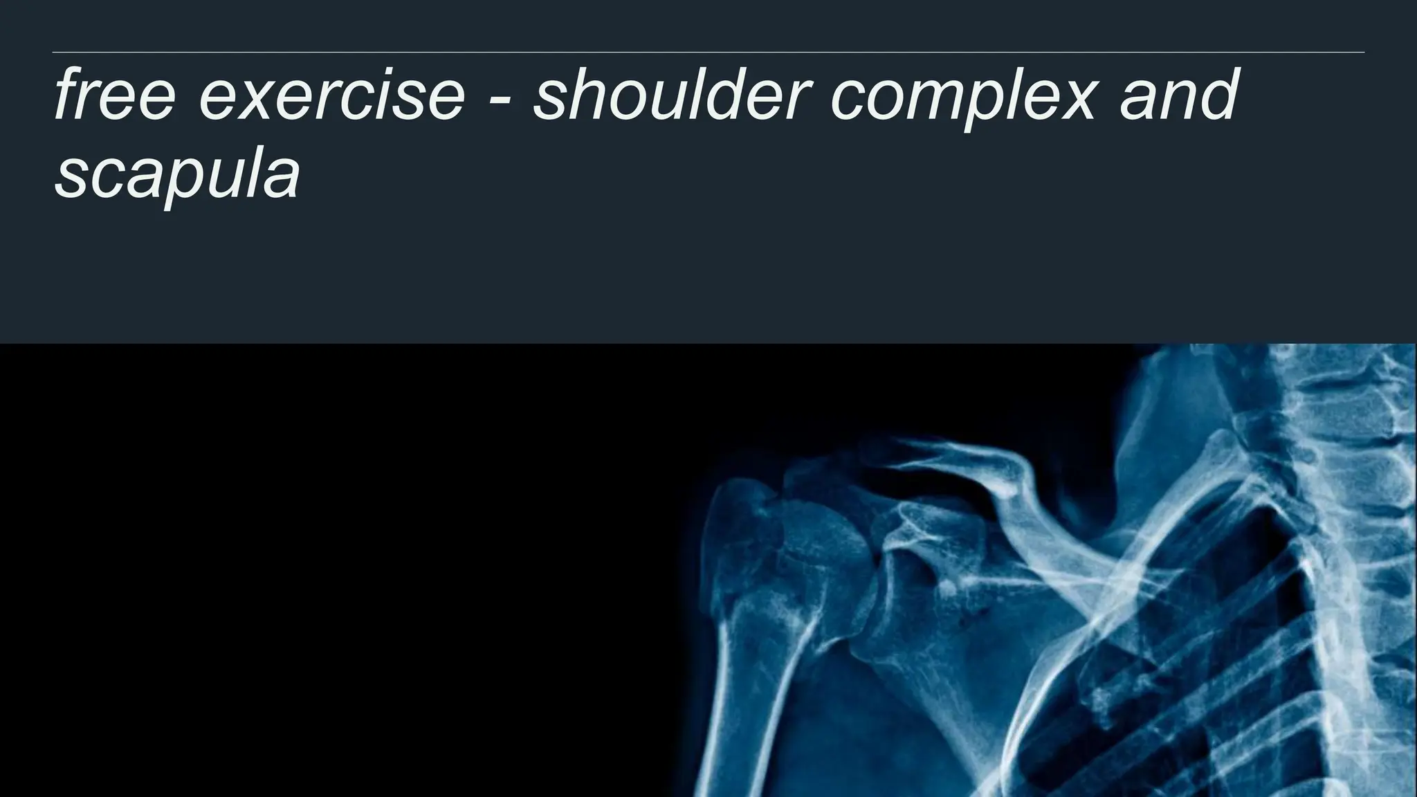 exercise therapy shoulder and scapula free exercise | PPT | Free Download