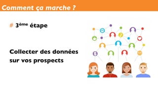 #  3ème étape
Collecter des données
sur vos prospects
Comment ça marche ?
 