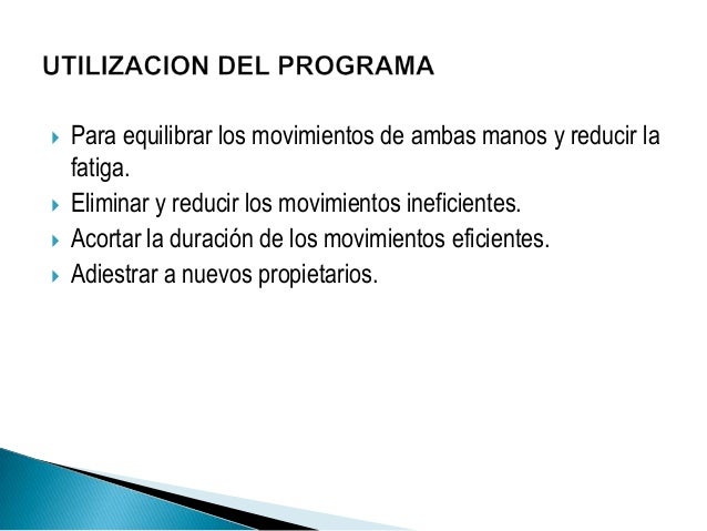 Estudio de Movimientos. DEFINICIÓN DE LOS MOVIMIENTOS