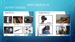 INPUT DEVICES VS
OUTPUT DEVICES
 