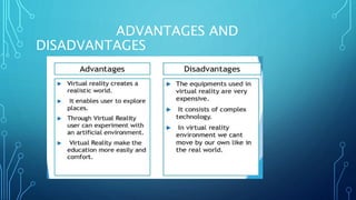 ADVANTAGES AND
DISADVANTAGES
 