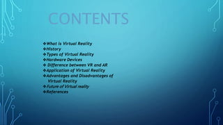 Virtual Reality ppt | PPTX