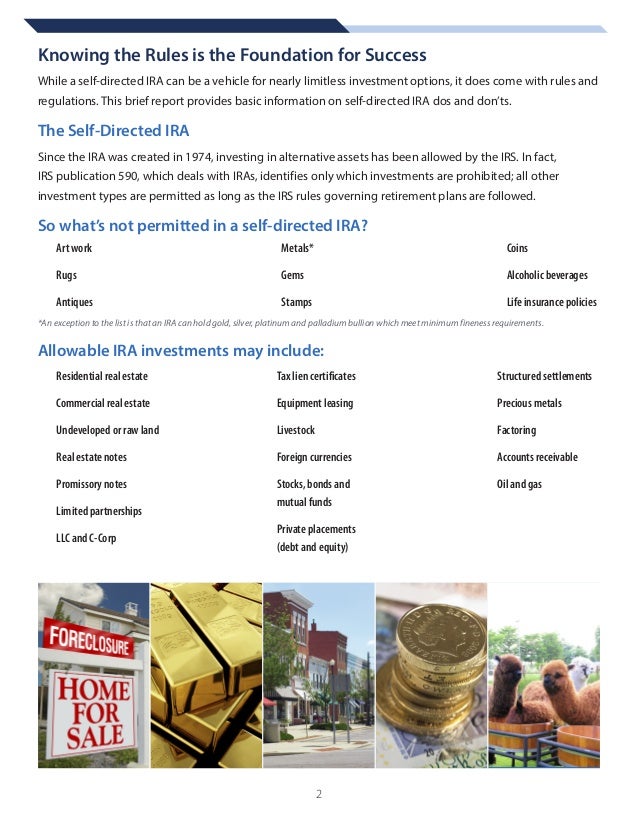 SelfDirected IRA Rules and Regulations