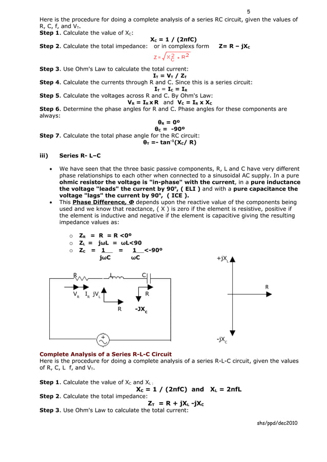 Et201 chapter3 sinusoidal steady state circuit analysis
