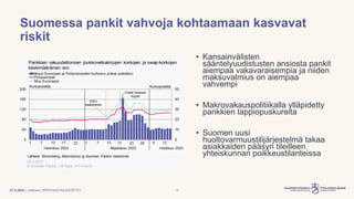 Johtokunnan varapuheenjohtaja Marja Nykänen: Rahoitusjärjestelmän  kriisinkestävyyttä testataan