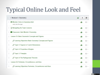 Typical Online Look and Feel
 