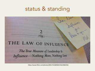 h"ps://www.ﬂickr.com/photos/28517410@N02/5422484194/	
  
status & standing
 