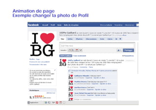 Animation de page
Exemple changer la p
    p        g     photo de Profil
 