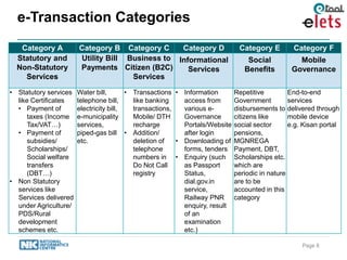 National e-Transaction Count - I P S Sethi, Sr Technical Director ...
