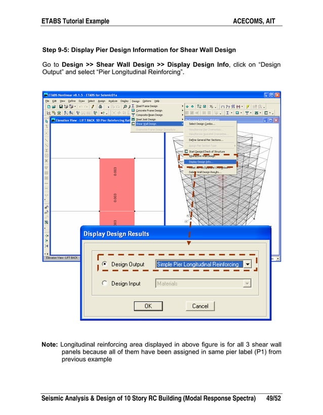 Etabs example-rc building seismic load response- | PDF