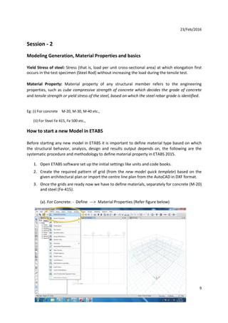 Etabs notes-pdf | PDF
