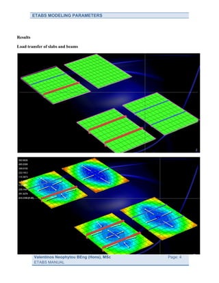 Etabs modelling parameters | PDF
