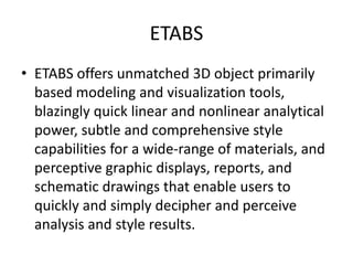 ANALYSIS AND DESIGN OF HIGH RISE BUILDING BY USING ETABS | PPTX
