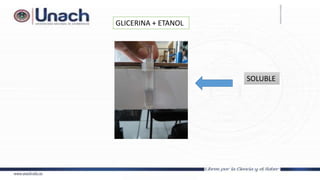 GLICERINA + ETANOL
SOLUBLE
 