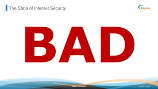The State of Internet Security




                                 Faster ForwardTM   ©2012 Akamai
 