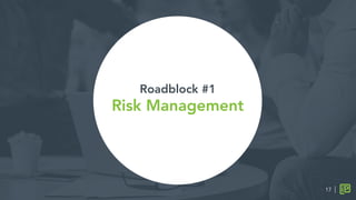 Roadblock #1
Risk Management

17
 