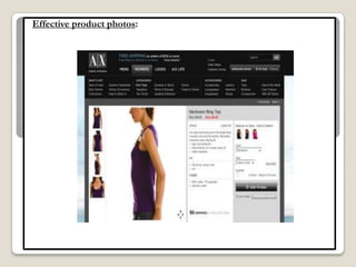 Effective product photos:
 