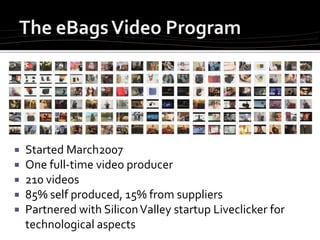 eBags Video Commerce by Peter Cobb
