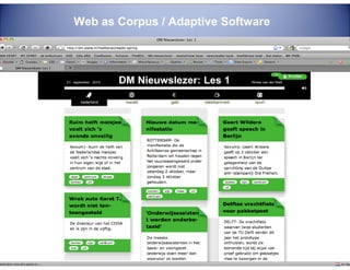 Web as Corpus / Adaptive Software

E

G
LA

TA

4E

C

LL

TE

 