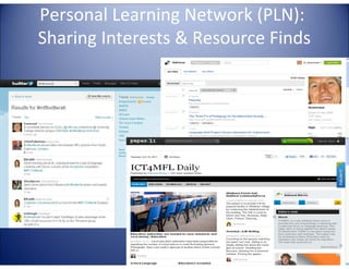 Personal Learning Network (PLN):
Sharing Interests & Resource Finds

E

G
LA

TA

4E

C

LL

TE

 