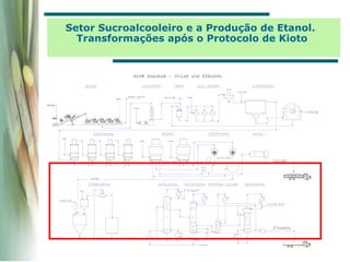 Setor Sucroalcooleiro e a Produção de Etanol.
Transformações após o Protocolo de Kioto
 