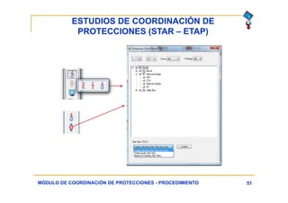 ESTUDIOS DE COORDINACIÓN DE
PROTECCIONES (STAR – ETAP)
51MÓDULO DE COORDINACIÓN DE PROTECCIONES - PROCEDIMIENTO
 