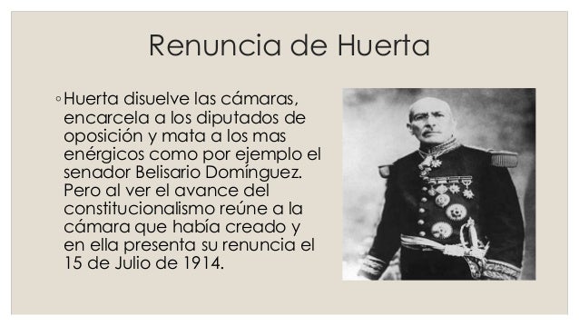 Cómo Calificar Belisario Domínguez Al Presidente Victoriano Huerta