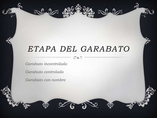 Etapa del Garabato Garabato incontrolado Garabato controlado Garabato con nombre  