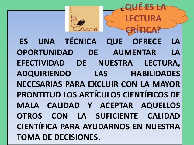 Etapa final. comprension critica de la lectura