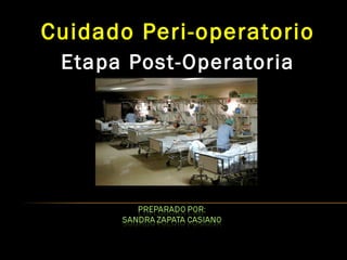 Cuidado Peri-operatorio Etapa Post-Operatoria 