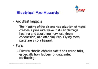 Etap arc flash study presentation for project deliverables and ...