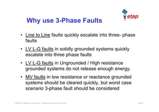 Etap arc flash study presentation for project deliverables and ...