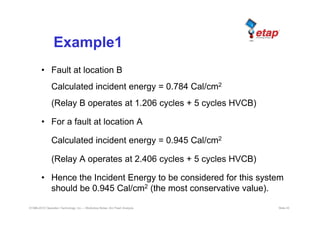 Etap arc flash study presentation for project deliverables and ...