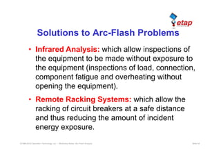 Etap arc flash study presentation for project deliverables and ...