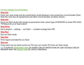 Etap arc flash study presentation for project deliverables and ...