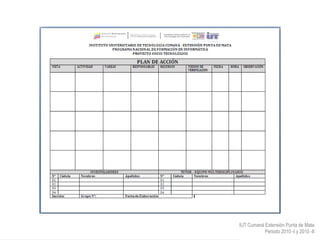 IUT Cumaná Extensión Punta de MataPeriodo 2010 -I y 2010 -IIPROPUESTA