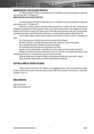 Etapas Do Crescimento Modulo 3