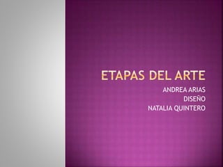 ANDREA ARIAS 
DISEÑO 
NATALIA QUINTERO 
 