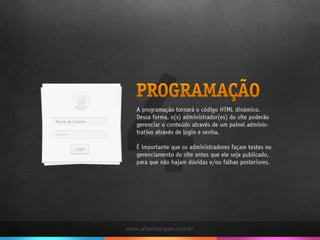 Etapas de desenvolvimento de um website