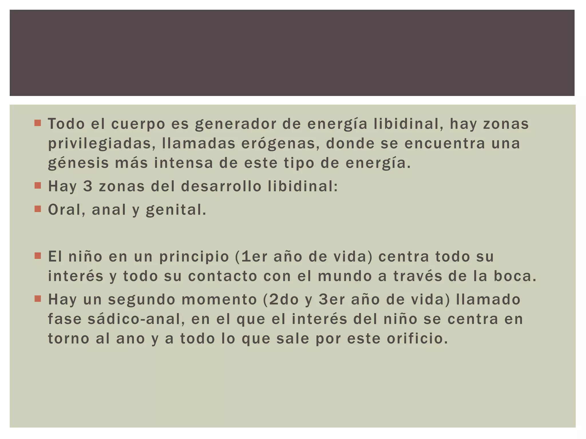 Libidinal Example Etapas de la evolución libidinal de Sigmund Freud | PPTX