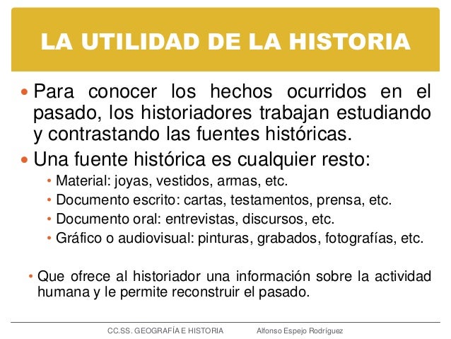 ETAPAS DE LA HISTORIA. 1º ESO
